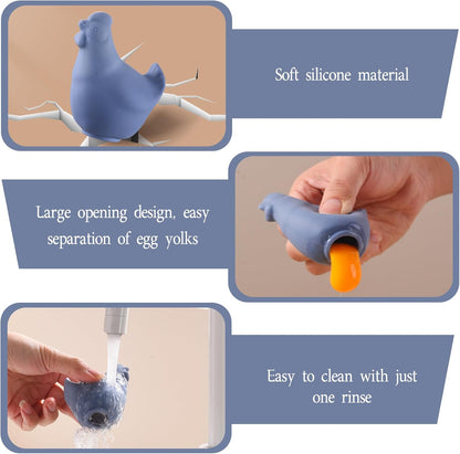 New Egg Separator Tool & Baking Tool,Silicone Egg Yolk Separator