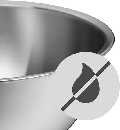 WMF 645709990 Gourmet Bowl Set for Kitchen 4-Piece, Cromargan Stainless Steel, Multifunctional, Mixing Bowl, Serving Bowl, Stackable