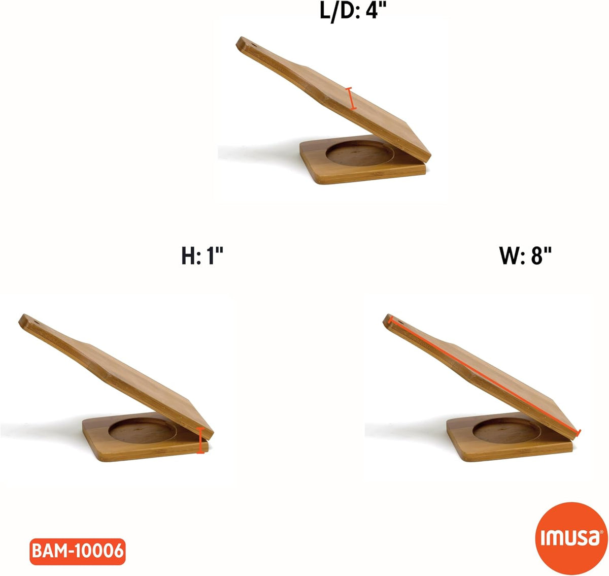 IMUSA Bamboo Tostonera & Plantain Press, Large
