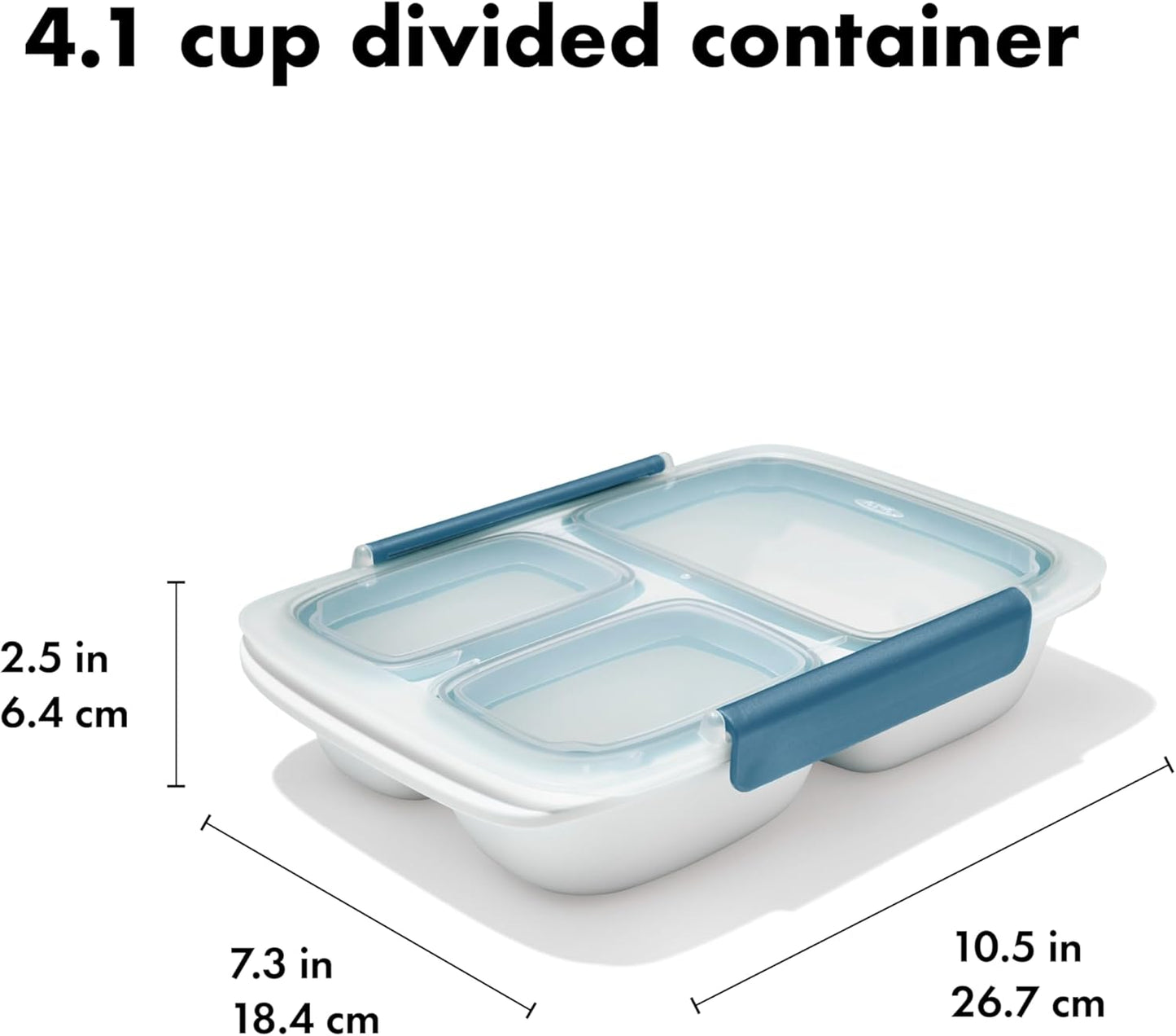 OXO Good Grips Prep & Go Snack & Dip Container, Snack Fuss-Free on the Move, Leakproof Reusable Small Meal Food Storage and Lid, Food Containers with Lids, Snack Organizer, 1.6 Cups/0.4 L