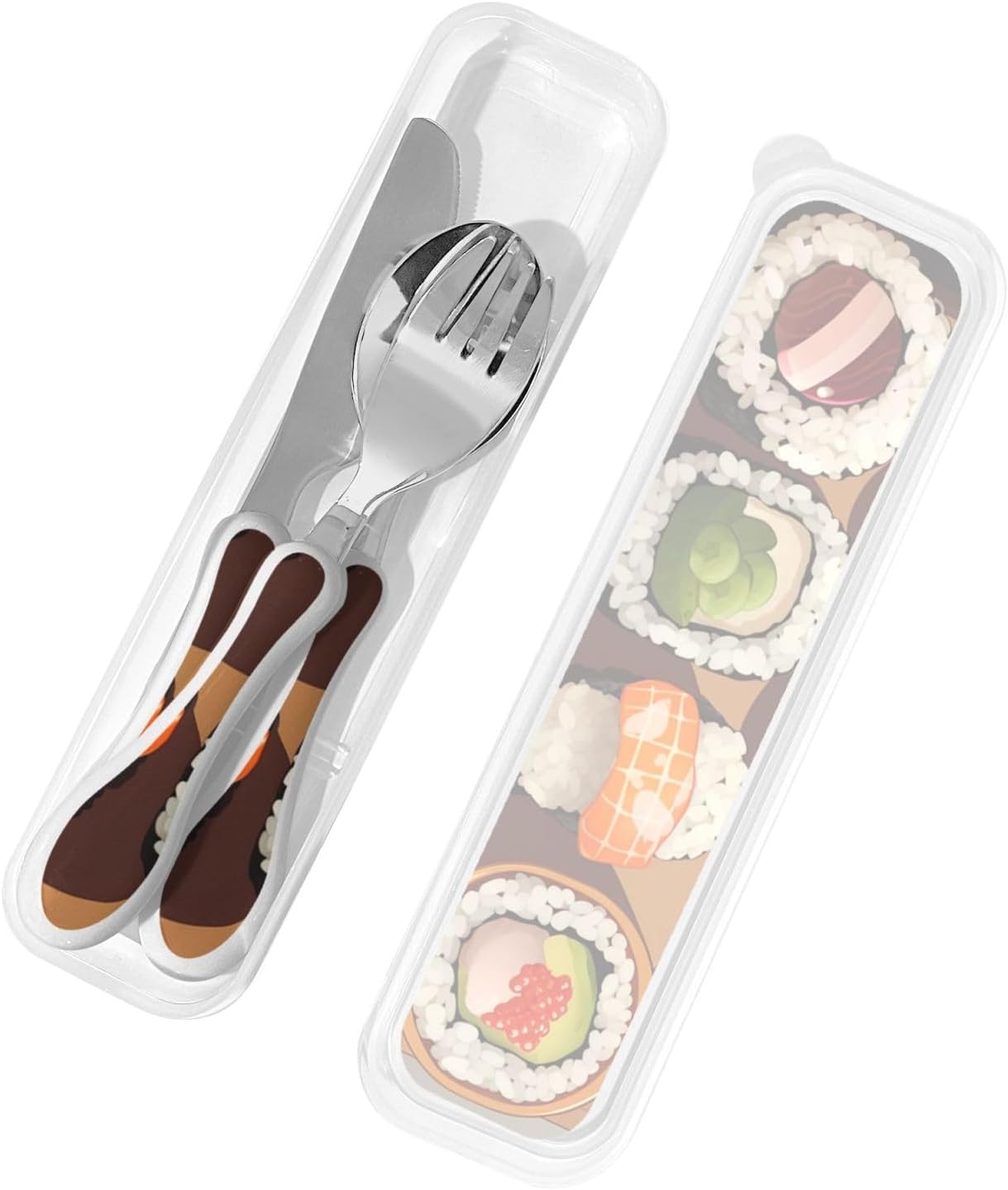 3-Piece Kids Silverware Set With Storage Case, Stainless Steel Reusable Children Safe Knife Spoon Fork Set Alpaca Cactus Children Flatware Set For Kids Lunch Box