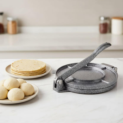 Tortilla Press Maker, 6.3 Inch Aluminum Alloy, Matte Black