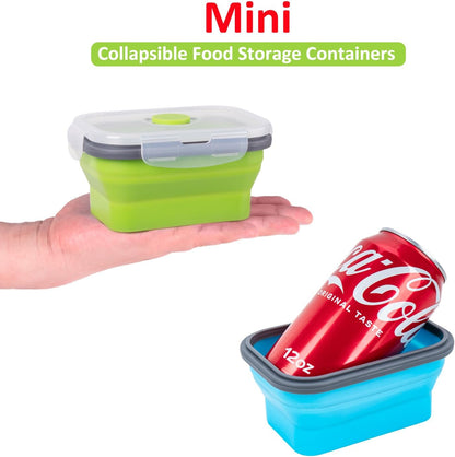 Collapsible Food Storage Containers with Lids, 4 Pack, 40 oz Silicone 1-Compartment Meal Prep Containers Reusable, Lunch Bento Boxes for Adults, Microwave Freezer Dishwasher Safe, BPA-Free, Black