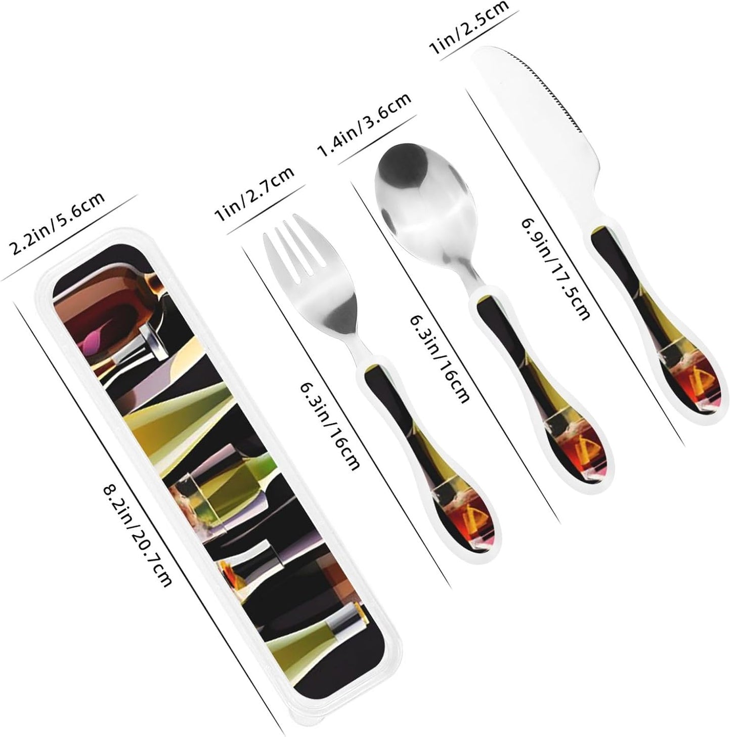 3-Piece Kids Silverware Set With Storage Case, Stainless Steel Reusable Children Safe Knife Spoon Fork Set Chinese Celadon Peacock Children Flatware Set For Kids Lunch Box