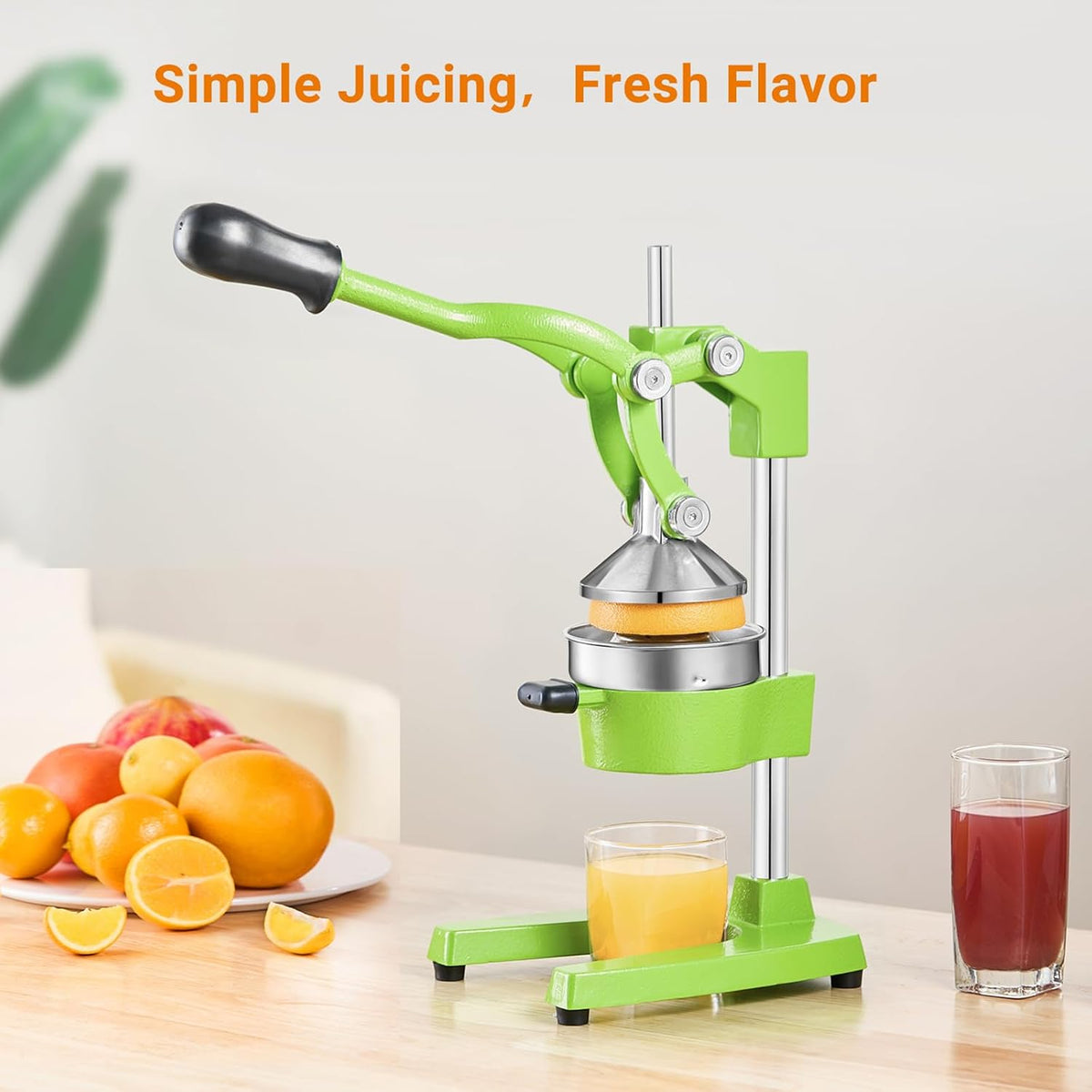 TONGCHANT Cast Iron Manual Juicer for Orange Lemon Citrus Fruit & Lime