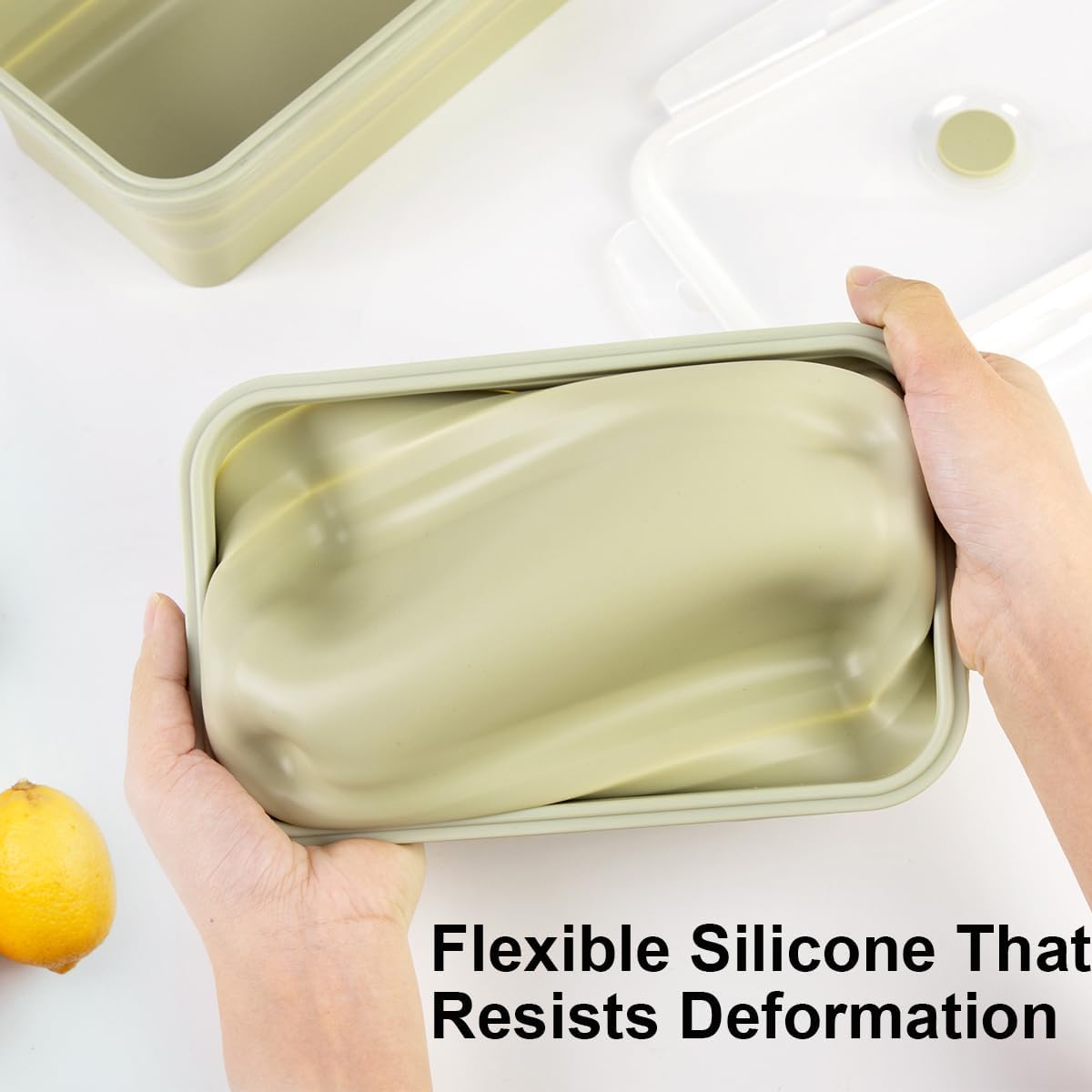 Silicone Food Storage Containers with Lids, 4 Pack Set 27oz/800ml Collapsible Meal Prep Lunch Containers with Airtight Lid & Ven for Kitchen, Camping, Microwave, Freezer and Dishwasher Safe