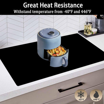 Super Large Silicone Mat, 120"x24" Silicone Mats for Kitchen Counter, Non-slip Heat Resistant Mat,Thicken Kitchen Counter Mat, Waterproof Countertop Protector for Craft (Black)