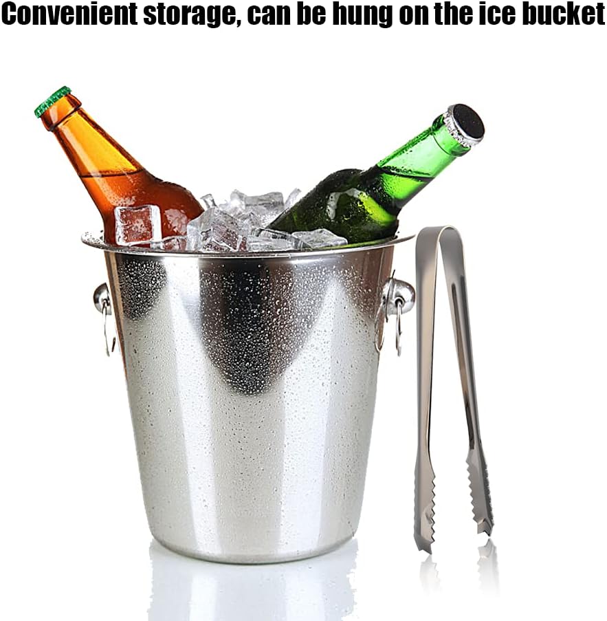 Ice Tongs with Teeth for Secure Grip, 7 Inch Stainless Steel Small Serving Clip, Non-Slip Handle Tool for Ice Cubes, Sugar, Appetizers, Kitchen, Bar, Party, Restaurant Accessories