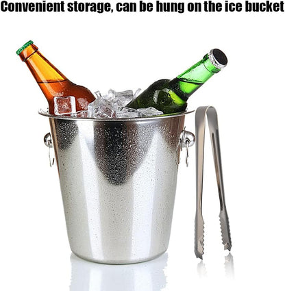 Ice Tongs with Teeth for Secure Grip, 7 Inch Stainless Steel Small Serving Clip, Non-Slip Handle Tool for Ice Cubes, Sugar, Appetizers, Kitchen, Bar, Party, Restaurant Accessories