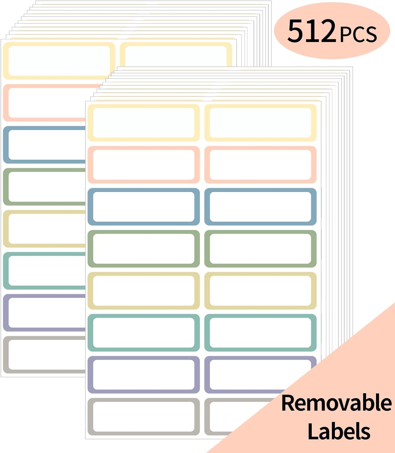 Removable Freezer Labels Stickers, 1 x 3 Inch Blank Removable Freezer Labels Food Storage Stickers, Date Label Waterproof Oil Resistant Easy Clean No Residue- 250 Sheets