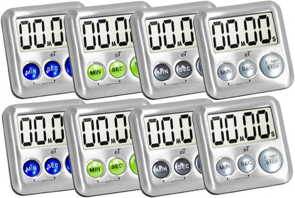 Elegant Digital Kitchen Timer Stainless Steel - Loud Alarm Model eT24 Plum