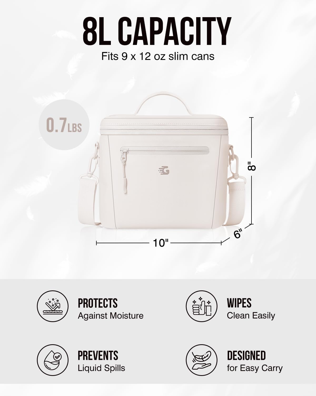 GLORIEROO Insulated Lunch Box Bag Women Girls - Waterproof Leakproof Lightweight Reusable Cooler for School Work Picnic - Back to School