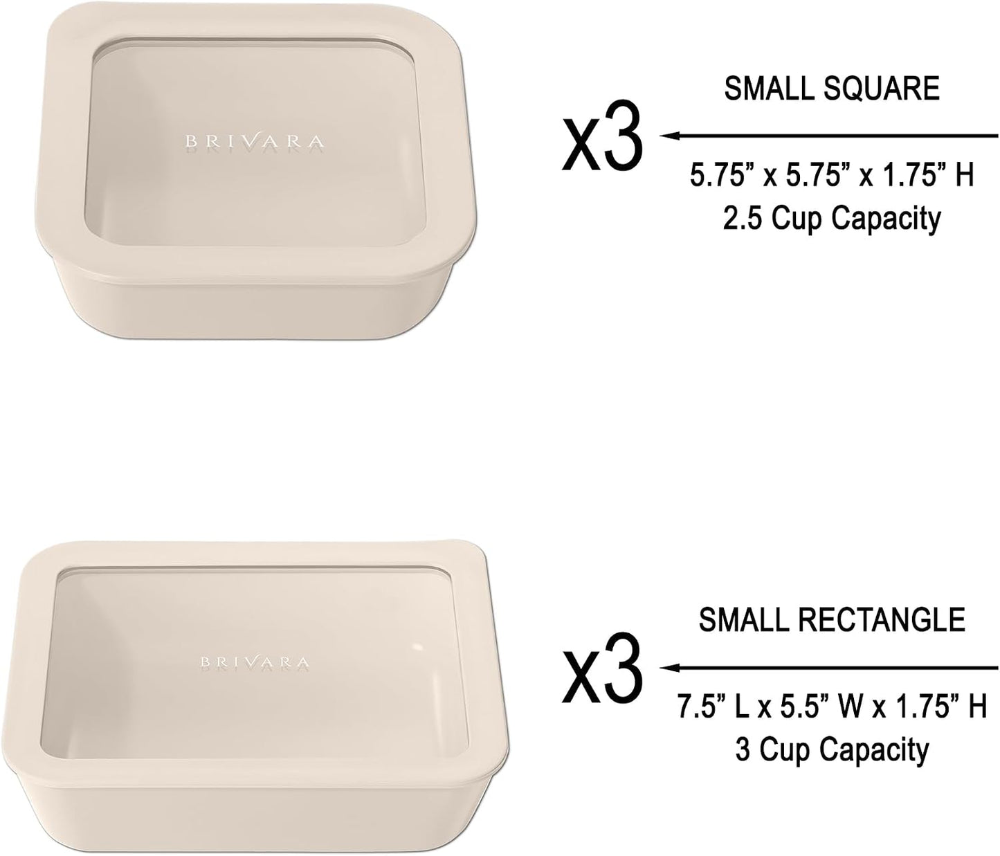 Ceramic Coated Glass Food Storage Container | No PTFE, PFOA, PFAS, and BPA | Reusable Non Toxic Meal Prep Container with Glass Lid | Easy To Store | 3 Cup Rectangle [Onyx]