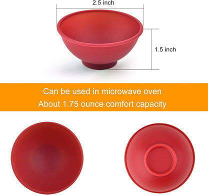 Coopay 16 Pieces Mini Silicone Pinch Bowls Multicolor Heat Resistant Snack Bowls Prep and Serve Bowls, Unbreakable, Flexible, 1.75 Oz (Stripe Colors)