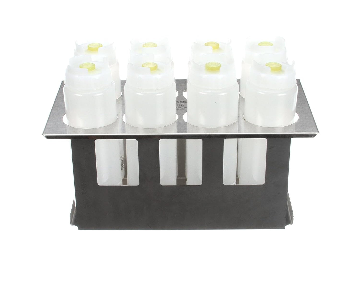 Server 86996 Stainless Steel Squeeze Bottle Holder Set with 8 Bottles (2.63 Diameter)