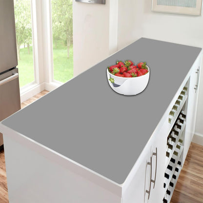 Extra Large Silicone Mat 78.7''x23.6''(200cmx60cm), Large Silicone Mats for Kitchen Counter, Multipurpose Heat Resistant Mat, Waterproof Placemat for Countertop Protector, Black