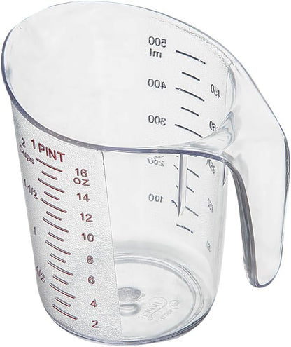 Restaurantware Clear Plastic Pt (Cups) Measuring Cup, 5.3 x 3.8 x 5 In