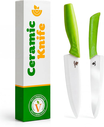 Ceramic Knife Set, 2 Piece, 6 and 4 Inch Sharp Kitchen Blades