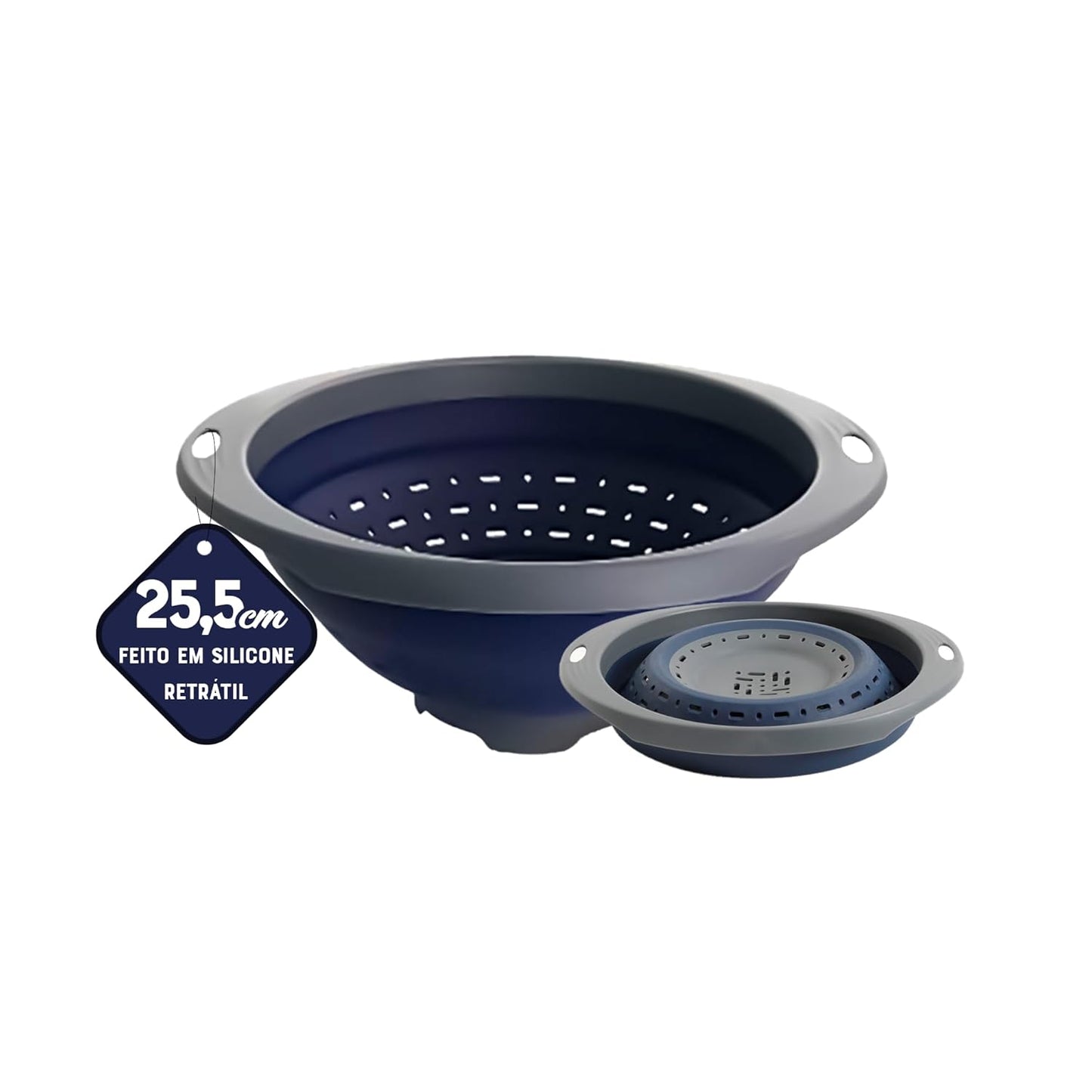 Oster Bluemarine 3 Piece PP Stackable Space-Saving Colander and Mixing Bowl Set