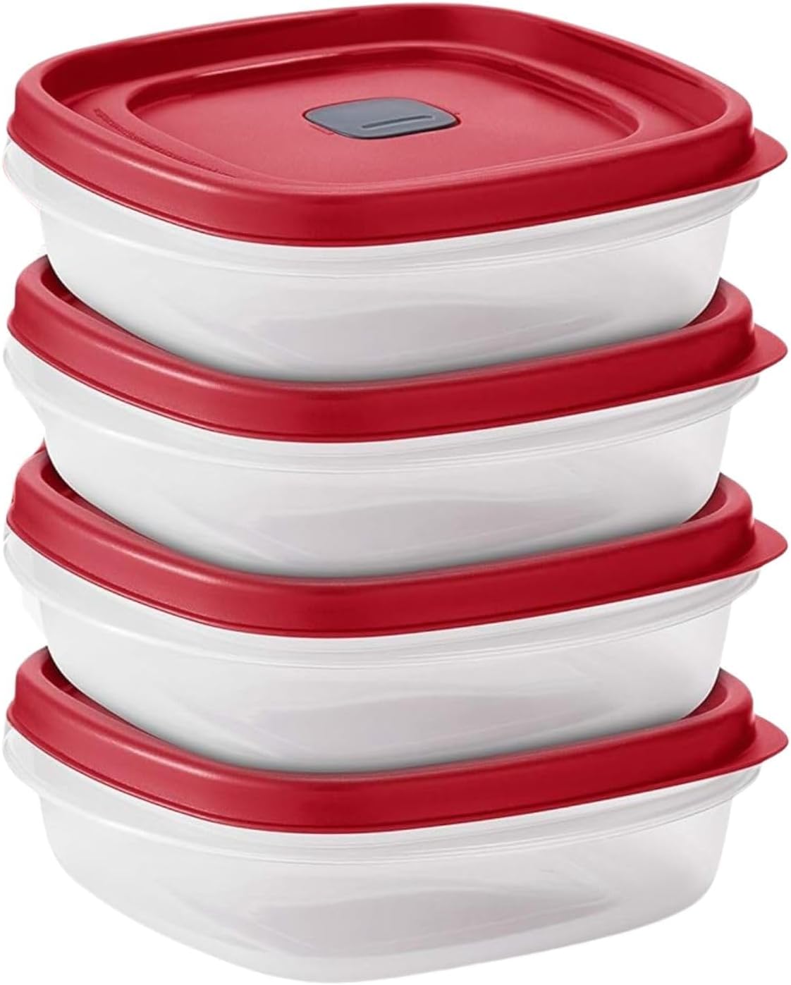 Tribello 16-Piece BPA-Free Plastic Food Storage Set, Red Vented Lids - Microwave, Dishwasher Safe: Perfect for Meal Prep, Leftovers, and Kitchen Organization