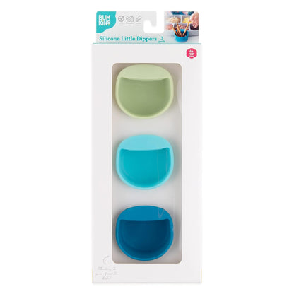 Bumkins Baby Silicone Little Dippers, Attaches to Bowls, Dishes and Plates, Sauce Cup, Holds Condiments, Dip, Puree, Toppings, Baby Led Weaning, Essential Feeding Supplies, Babies 6 Months Up, Pink