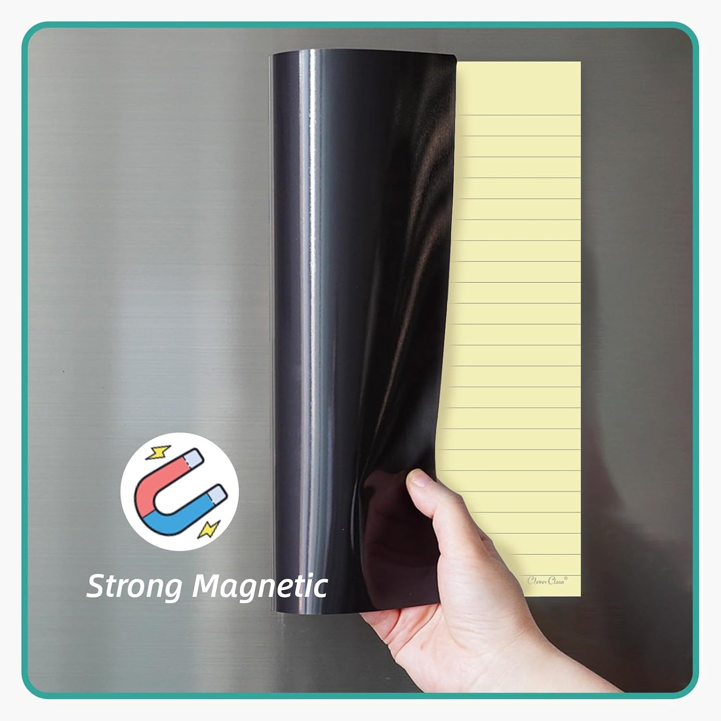 Magnetic Dry Erase Board - 8.5”x11” Dry Erase Whiteboard in 3 Colors - Reusable Blank Whiteboard for Fridge – 6 Dry Erase Markers Included