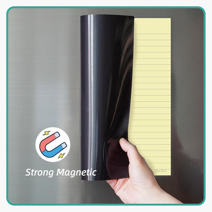 Magnetic Dry Erase Board - 8.5”x11” Dry Erase Whiteboard in 3 Colors - Reusable Blank Whiteboard for Fridge – 6 Dry Erase Markers Included