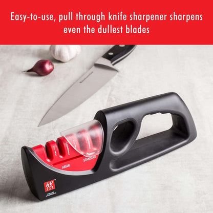 Zwilling 4-Stage Ultra-Sharp Knife Sharpener, Easy to Use Safe No Slip Base
