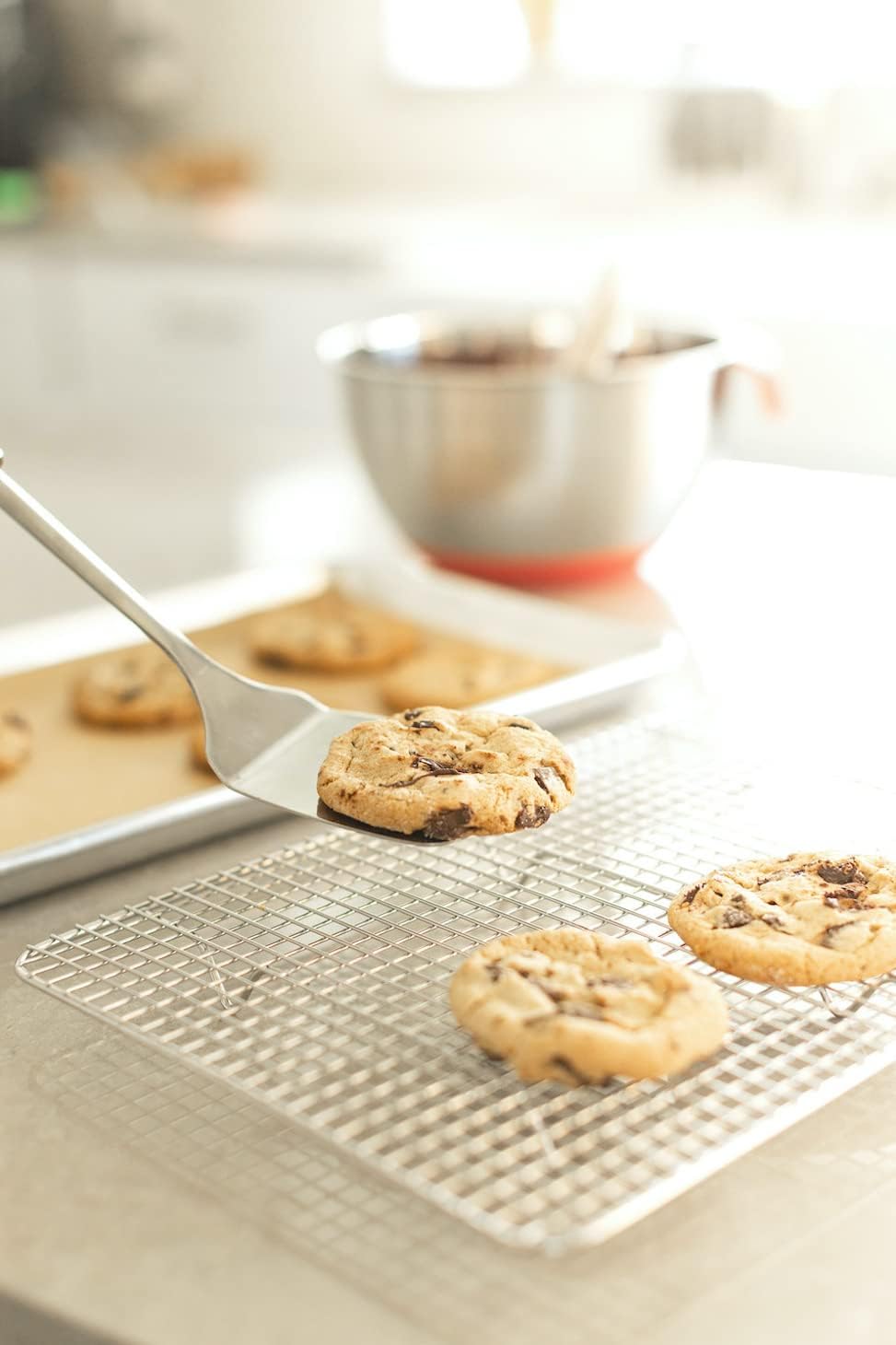 Kitchenatics 4-Tier Stackable Cooling Rack Space Saving Baking Set, 15x10"
