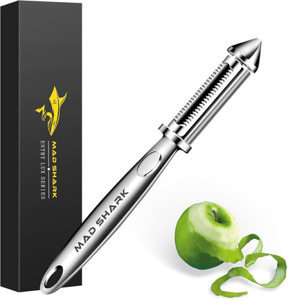 MAD SHARK Vegetable Peeler,Ultra Sharp Y Serrated Blade Peelers for Kitchen