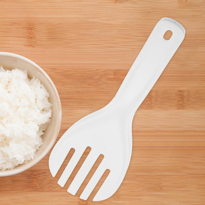 2pcs Rice Paddle Spoon Plastic Non-Stick Rice Spoon Rice Spatula Rice Cooker Spoon, Serving Spoon for Rice Kitchen Utensils for Home Restaurant Hotel White