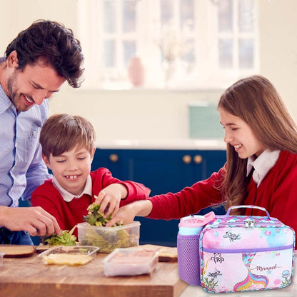 RHCPFOVR Kids Lunch Bag - Insulated Lunch Box for Boys Girls,Washable Lunch Bag and Reusable Toddler Leak-proof Lunchbox for School and Daycare - Colors B