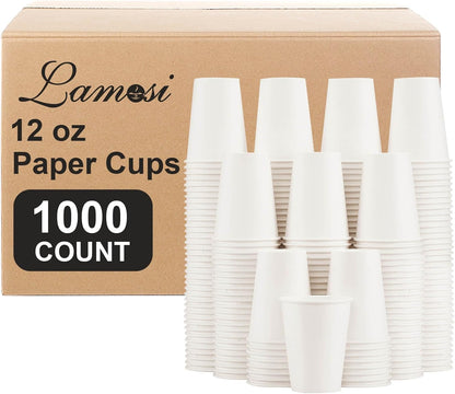 Lamosi 100 Pack 5 oz Paper Cups, Disposable Small Bathroom Cups 5oz, Mini Espresso Cups for Mouthwash, Travel, Party, Picnics, Home