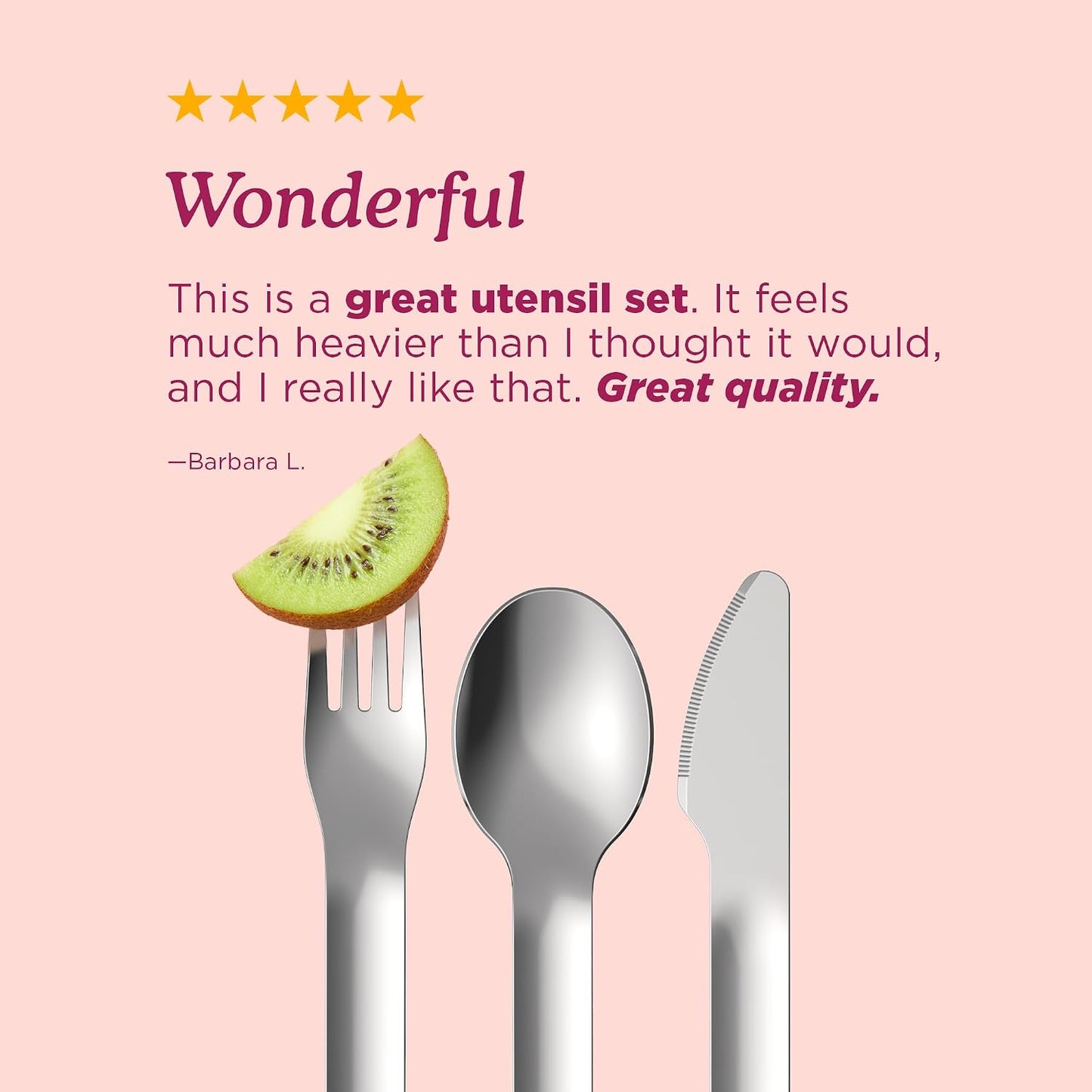 ZOKU Pocket Utensil Set, Blue - Stainless Steel Fork, Knife, and Spoon Nest in Case - Portable Design for Travel, School, Work, Picnics, Camping and Outdoor Home Use