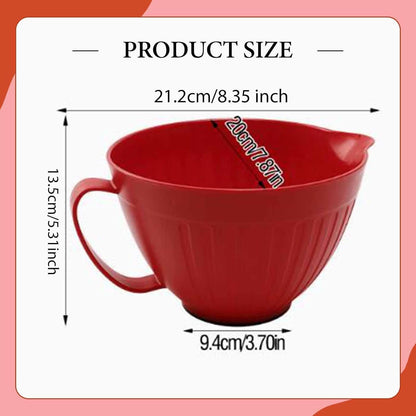 Mixing Bowl Multipurpose Batter Bowl for Food Storage Beating Eggs Dessert