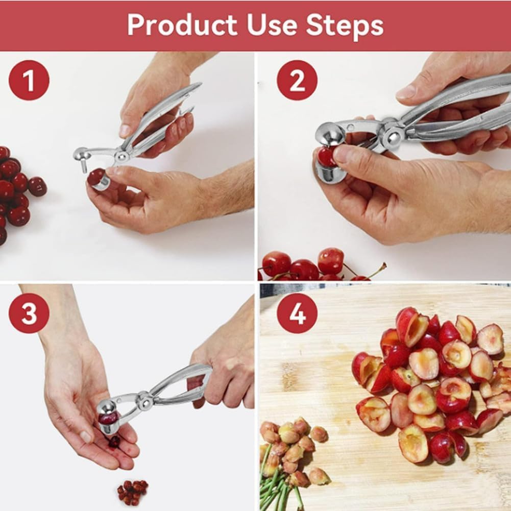 Cherry Pitter Olive Core Remover, 7.1in Aluminum