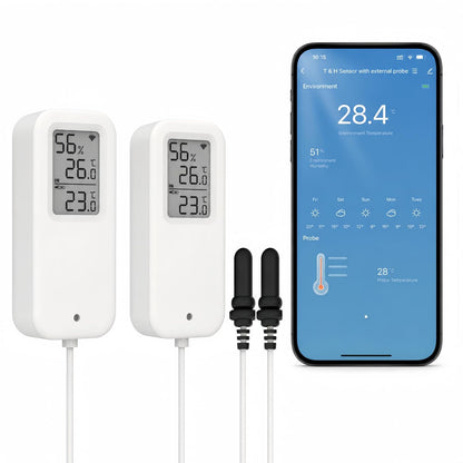 DAYTECH WiFi Freezer Thermometer Alarm, No Hub Required, App Alerts, 1 Pack