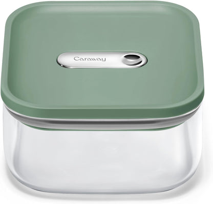 Caraway 4qt Glass Airtight Food Storage Container with Lid – Non-Toxic, BPA-Free Kitchen Storage Container – Stackable, Space-Saving Airtight Container for Dry Goods and More - Mist