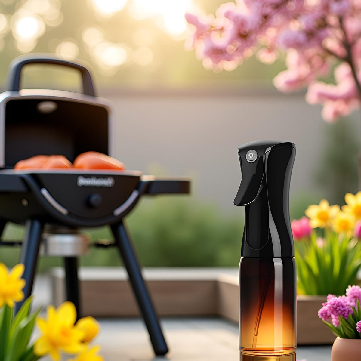 Mistifi Oil Sprayer 150ml glass bottle. Upgraded Version.Fine Mist Spray Bottle for Air Fryer, Olive Oil, Avocado Oil, Healthy Nonstick Frying, Commercial & Home Kitchen Use (PS635)