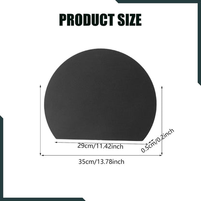 Cutting Mat, Non-Slip, Scratch-Resistant, D-Shaped, Flexible, Made of TPU, for The Kitchen, Black L
