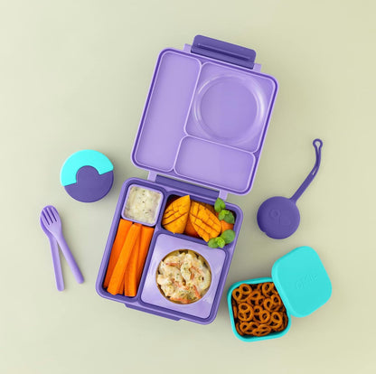 OmieBox Silicone Leakproof Snack Containers To Go, Food Storage Containers with Lid, School Lunch Bento Container - BPA Free, Airtight, Dishwasher and Freezer Safe, Oven Safe - 9.4 ounces (Pink)