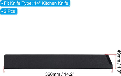 PATIKIL ABS Knife Cover Sleeves for 8" Chef Knife, Knives Edge Guard Blade Protector Universal Knife Sheath for Home Kitchen, Black