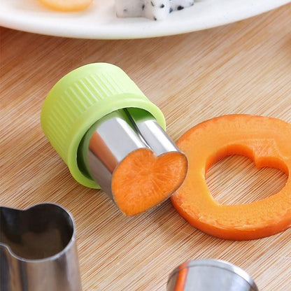 14 Pcs Fruit Vegetable Cookie Cutters Shapes Sets Stainless Steel Food Mini Pie Cookie Stamps Mold for Kids Baking,Bento Box and Decorating Tools