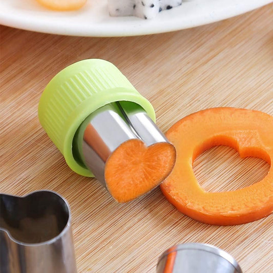 14 Pcs Fruit Vegetable Cookie Cutters Shapes Sets Stainless Steel Food Mini Pie Cookie Stamps Mold for Kids Baking,Bento Box and Decorating Tools