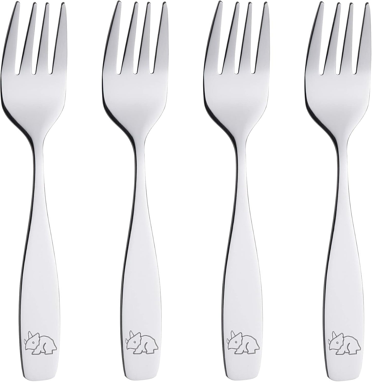 ANNOVA Kids Silverware Children's Safe Flatware Set Stainless Steel - Children Forks, Children Tablespoons, Toddler Utensils, Metal Cutlery Set for LunchBox (Rainbow, 6)
