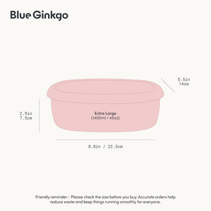 BLUE GINKGO Nesting Silicone Containers - Set of 3 Hard-Shell Silicone Food Storage Containers | BPA Free, Airtight, Dishwasher and Freezer Safe (6.7oz, 10oz, 20oz) - Green