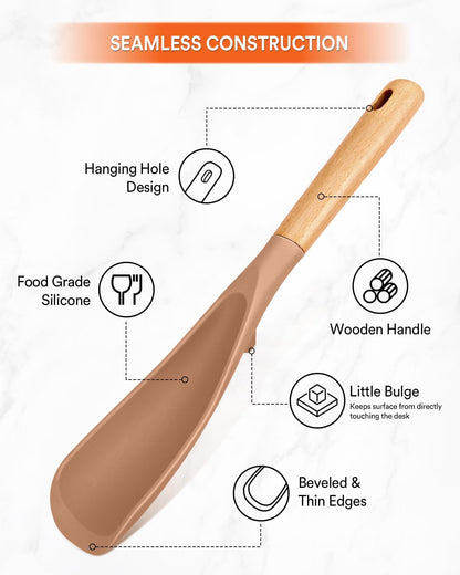 Badiano Cooking Spoon and Rice Scooper for Nonstick Cookware,Multi-function