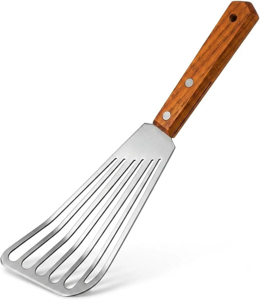 Fish Spatula Stainless Steel, Metal Slotted Spatula for Non-Stick Cookware Fish Flexible Spatulas Turner for Kitchen Cooking Barbecue Egg Grill