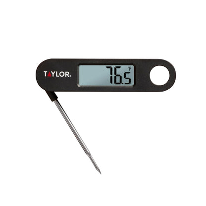Taylor Digital Folding Stem Food Thermometer Black