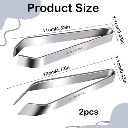 Professional Stainless Steel Fish Bone Tweezers and Slant Pliers Remover Set - 2 PCS for Cooking Salmon Trout - Kitchen Fish Bone Remover